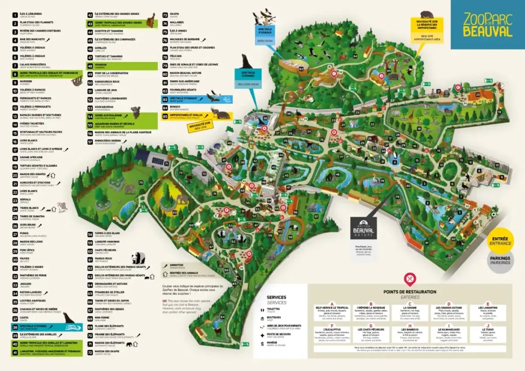 Zoo de Beauval - plan